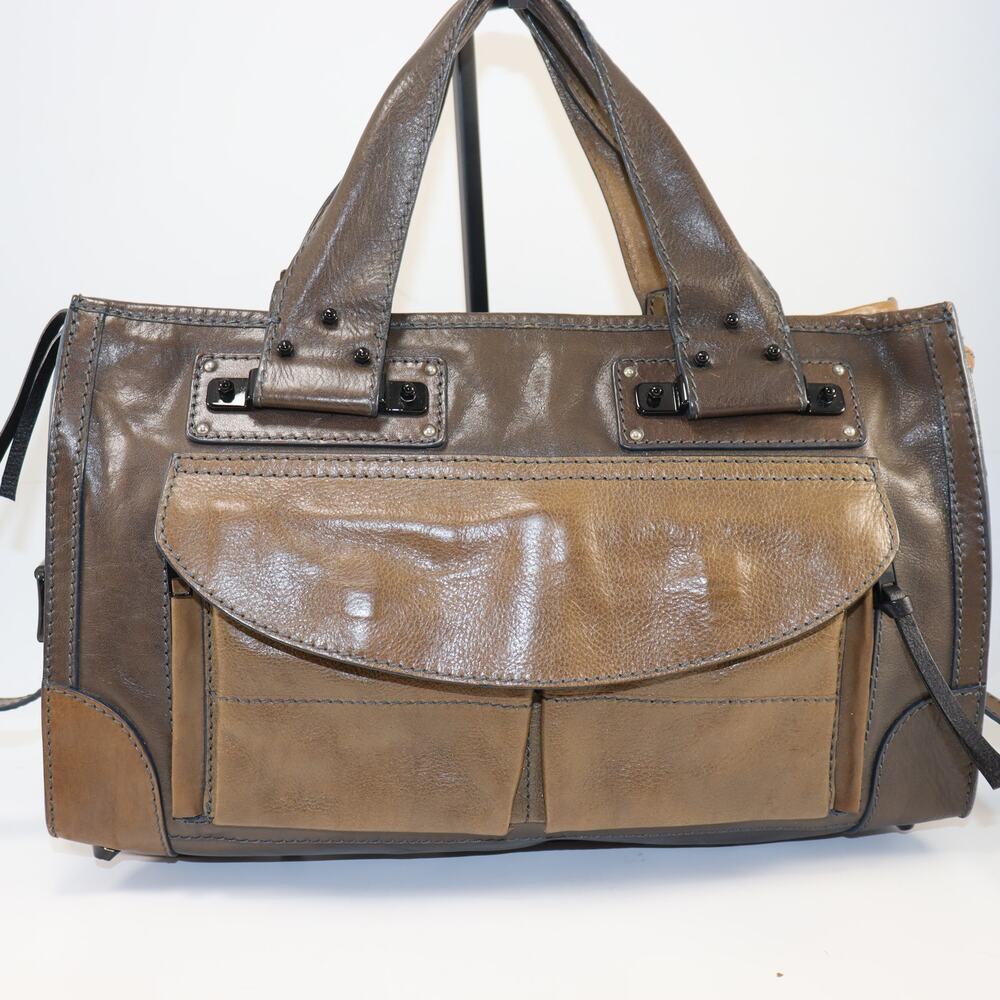 Chloé Paddington East/West Satchel Brown Leather Heavy Chunky Style